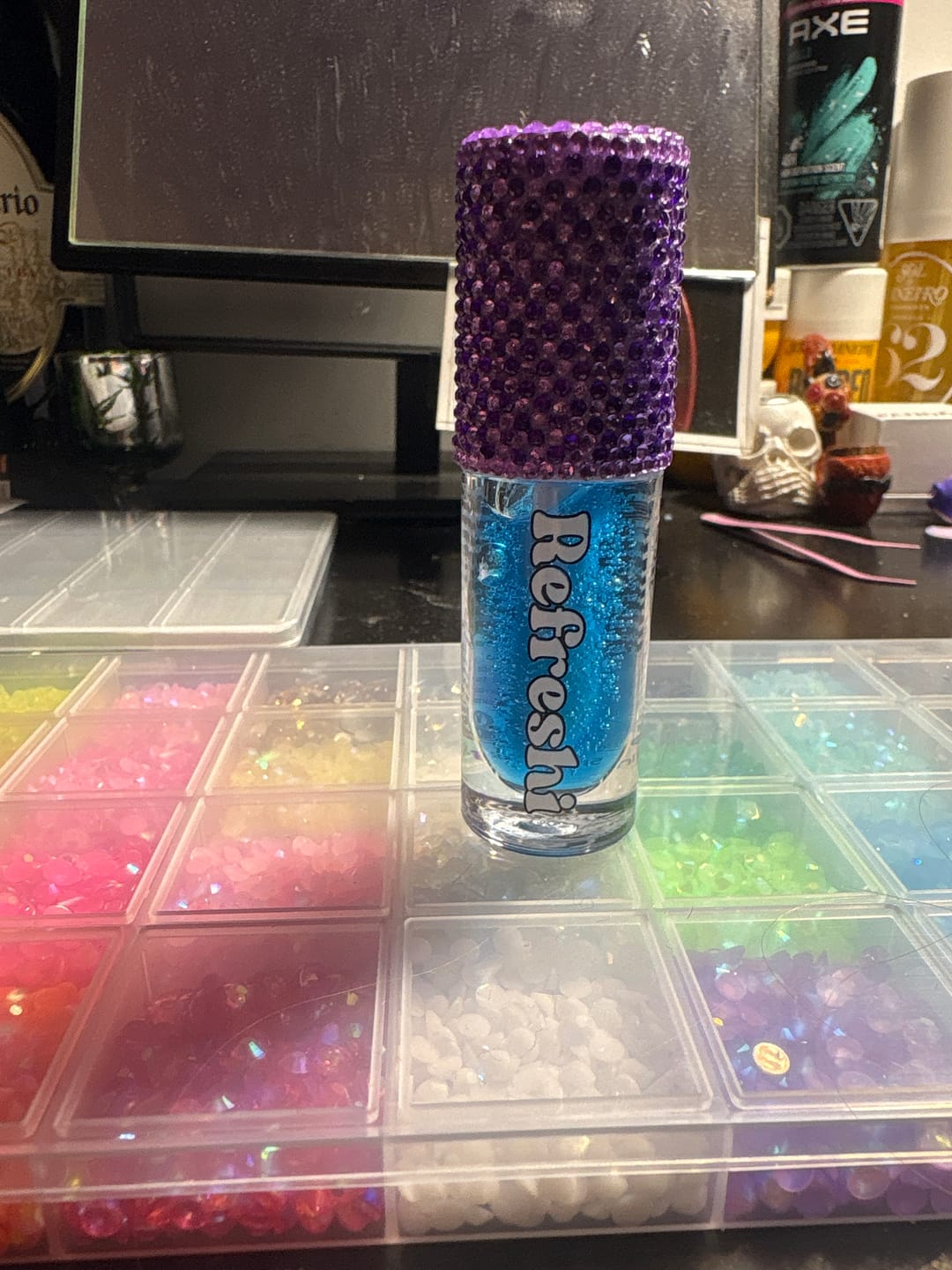 Customer photo review of Blue Raspberry Lip Oil