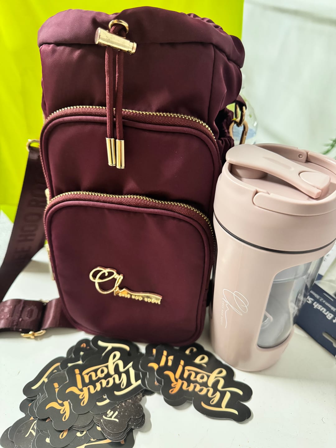 Customer photo review of Deep Wine Bag and Pink Mixer Bundle
