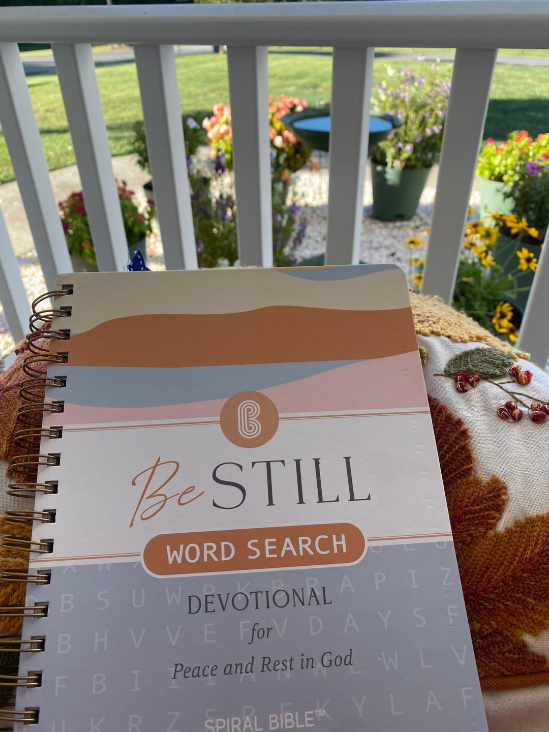 Customer photo review of Be Still: Word Search Devotional for Peace & Rest in God