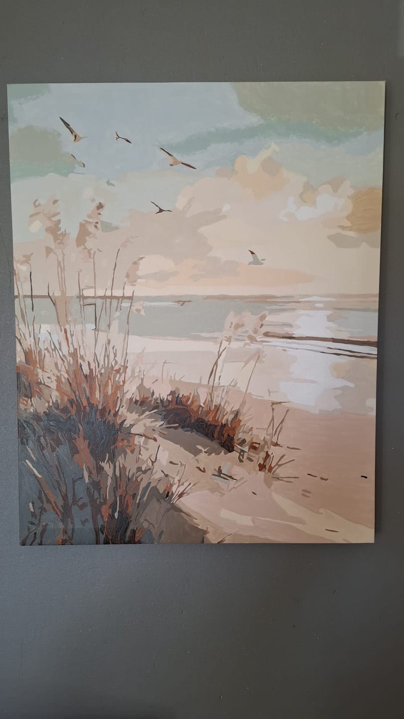 Customer photo review of Golden Dunes | Paint by Number