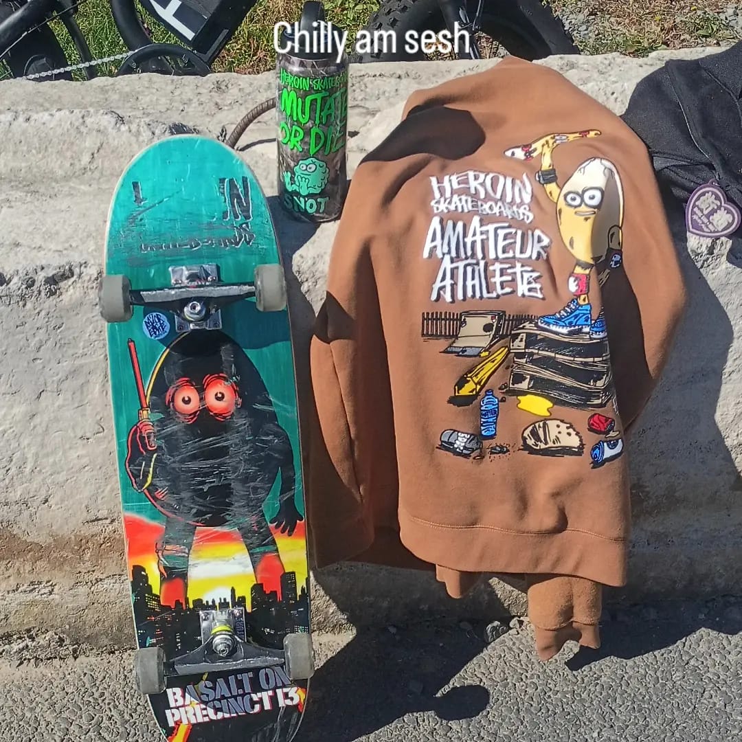 Customer photo review of HEROIN SKATEBOARDS BASALT ON PRECINCT 13 DECK 8.75