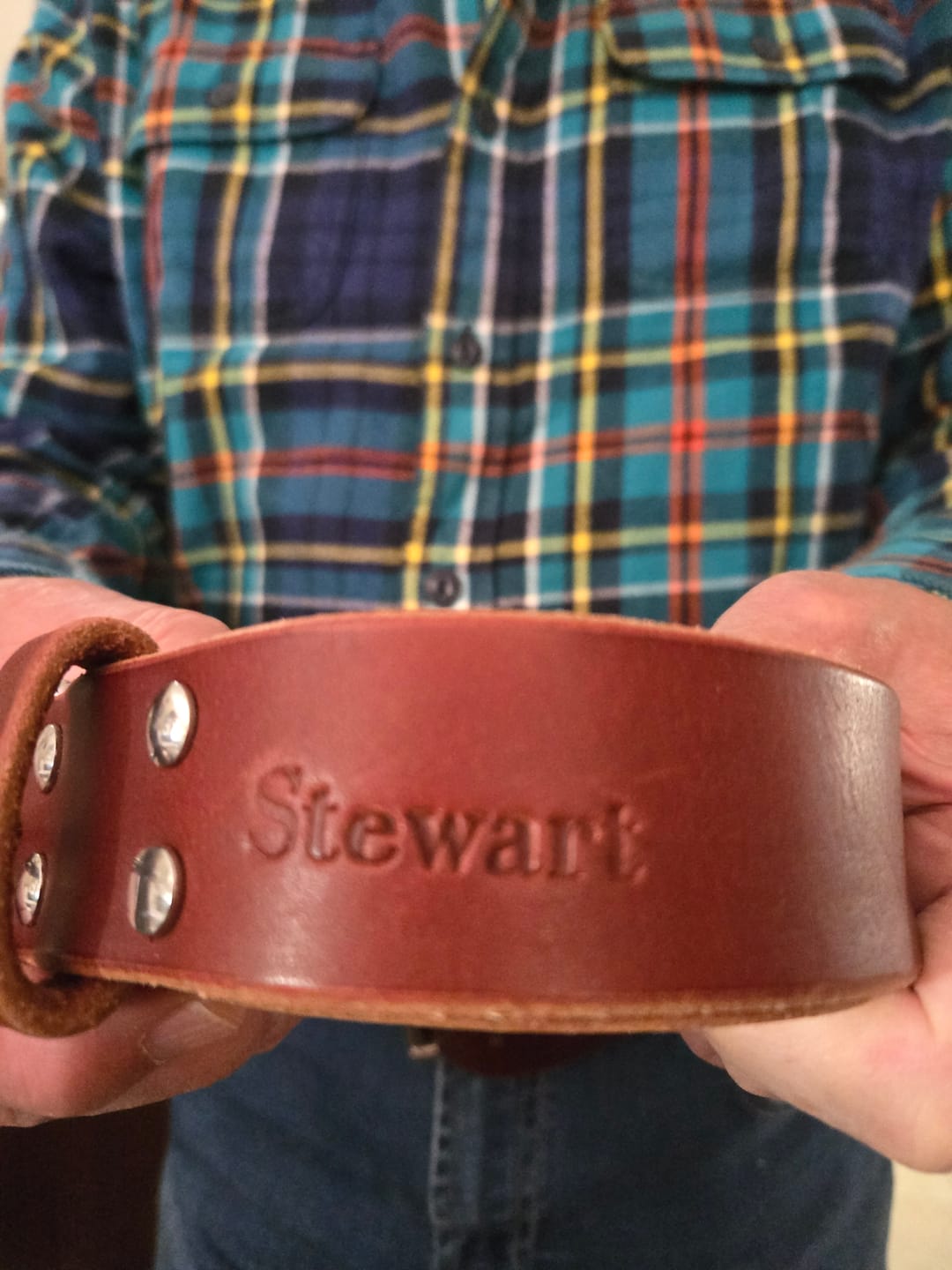 Customer photo review of The Heritage Belt 1.5" - Chestnut