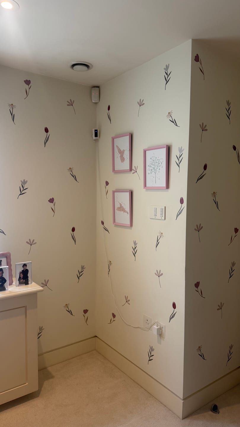 Customer photo review of Mixed Flower Wall Decal Set