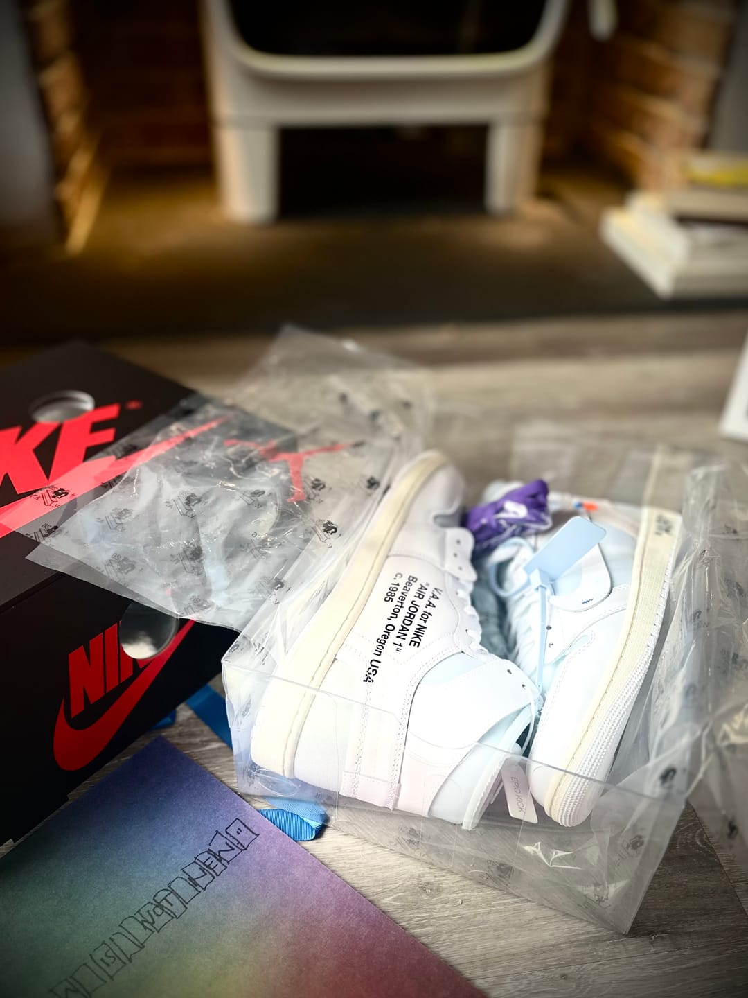 Customer photo review of Off-White x Jordan 1 Retro High 'Virgil Abloh Archive Alaska'