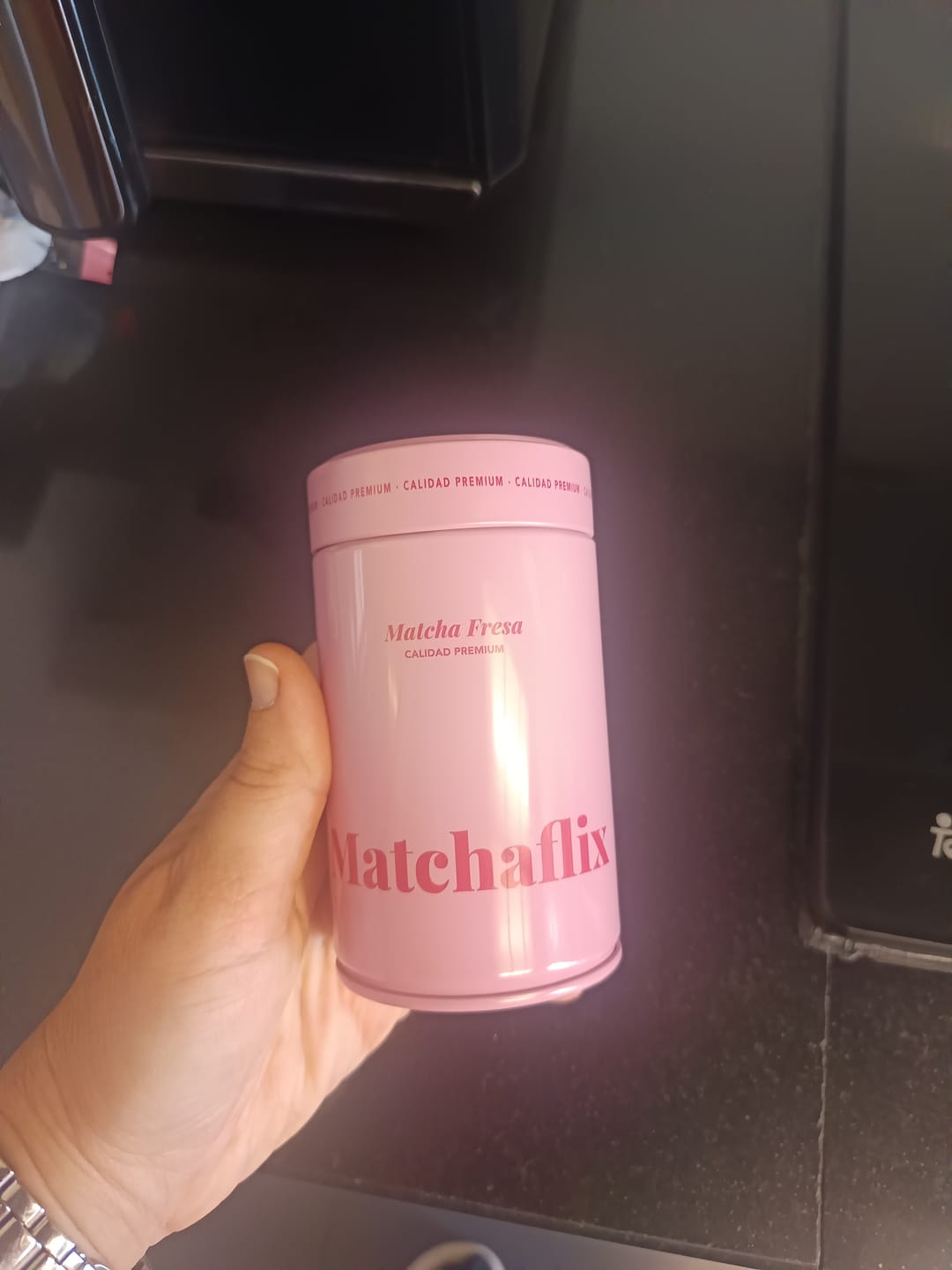 Customer photo review of Té Matcha Premium Fresa
