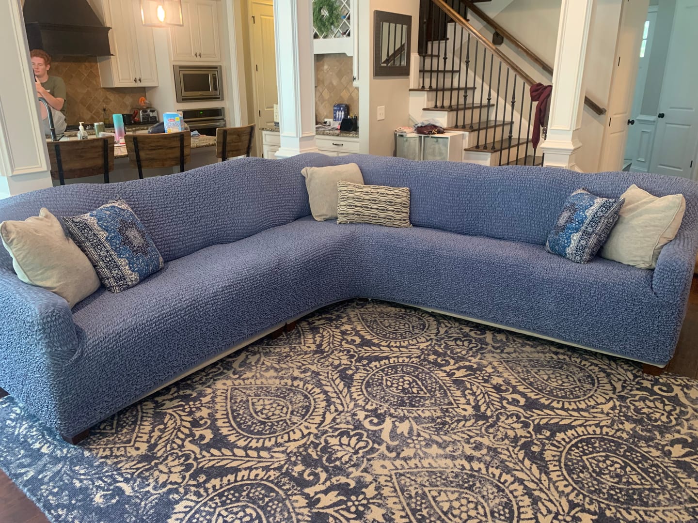 Customer photo review of Corner Sofa Slipcover, Comfort Collection