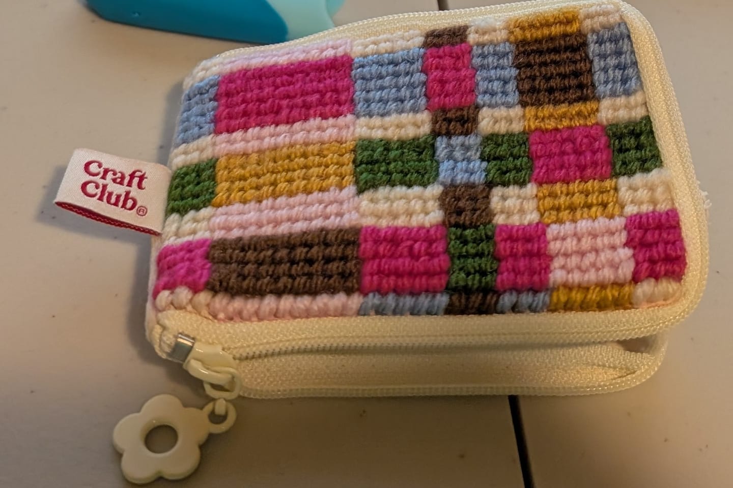 Customer photo review of CURIOUS CRAFTER - Needlepoint Taster Pouch Kit
