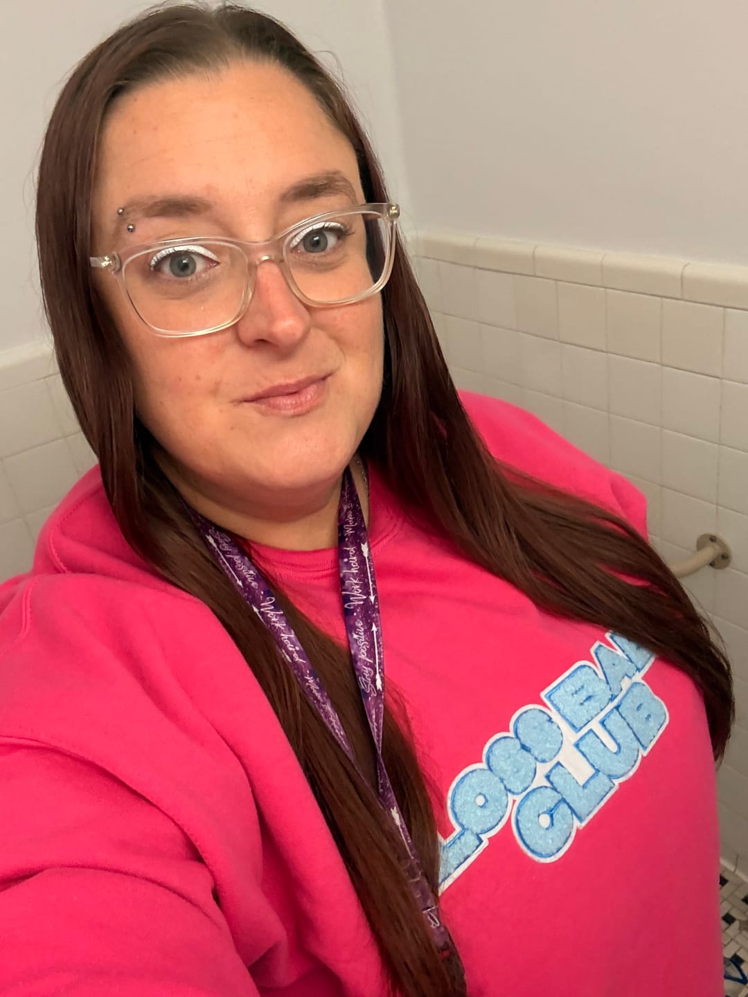 Customer photo review of Cotton Candy Fluffy Gloss Babe Crewneck