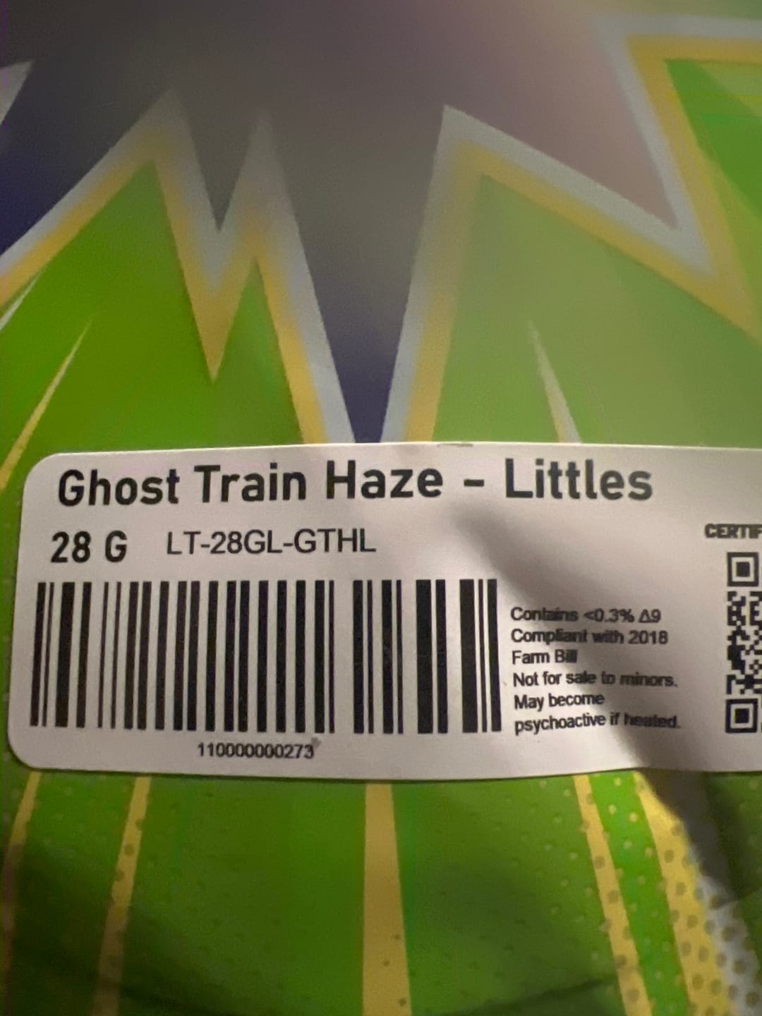 Customer photo review of LITTLES BRAND - Ghost Train Haze - 28 Grams Littles - Sativa
