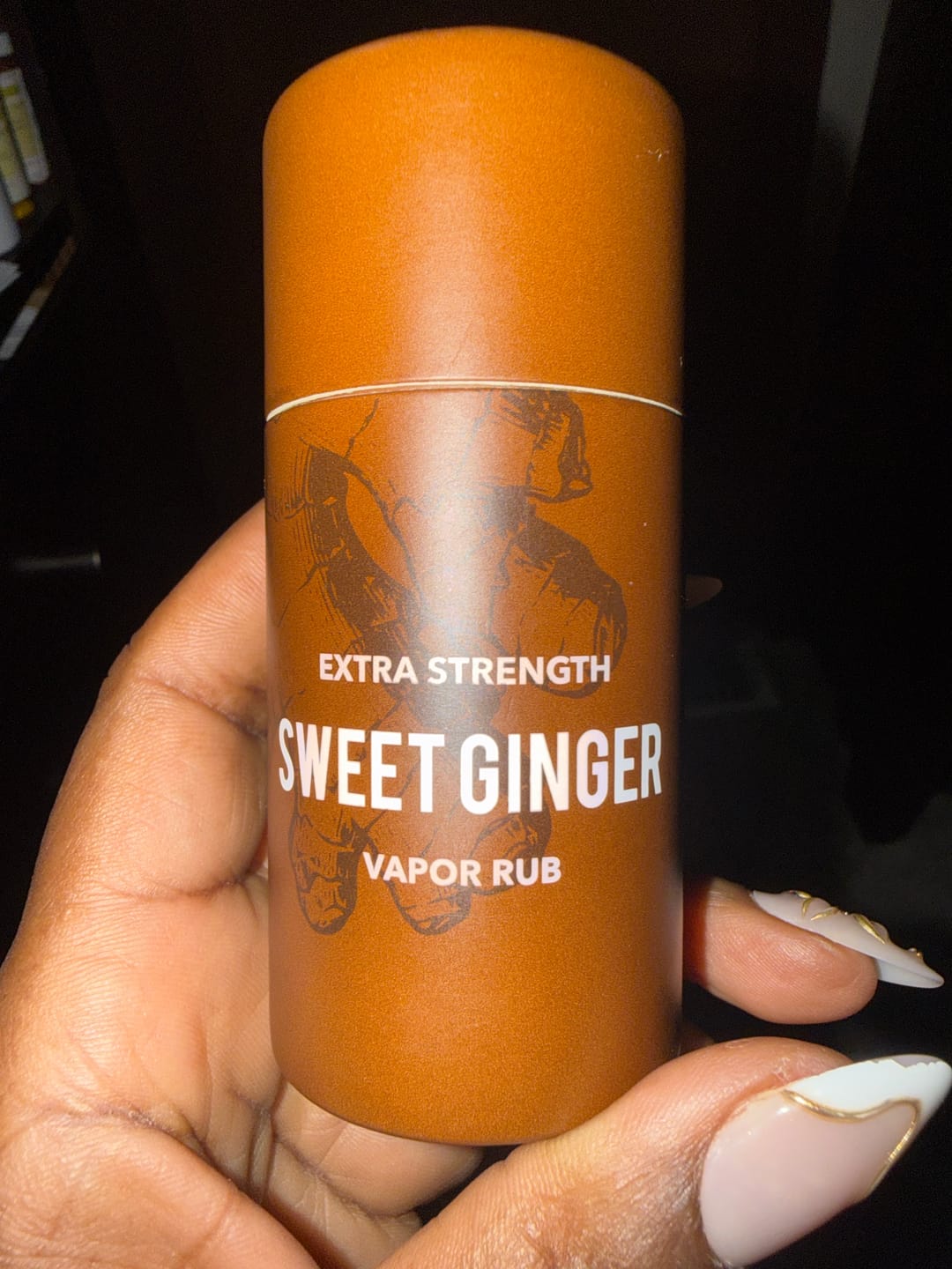 Customer photo review of Extra Strength Sweet Ginger Vapor Rub Stick