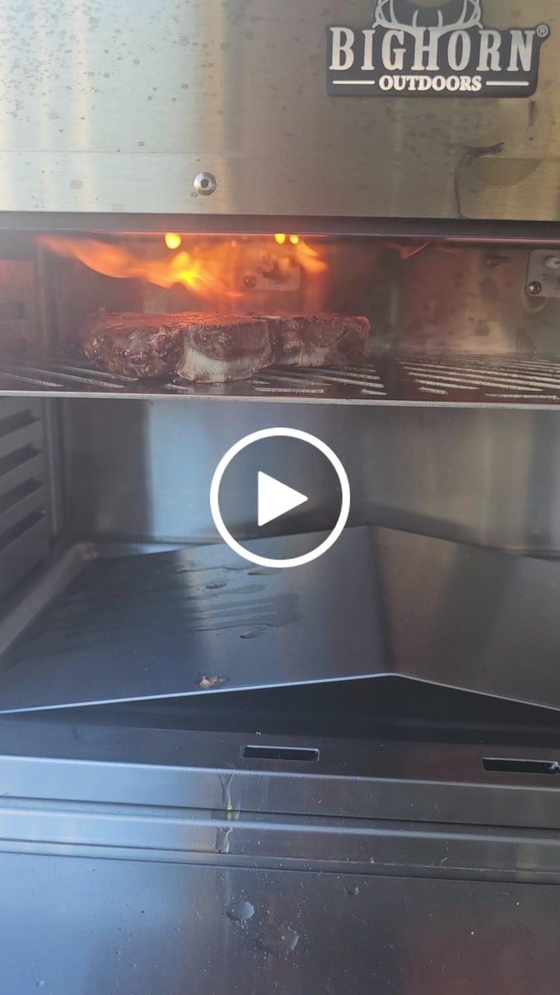 Customer video review of 1500℉ Dual Infrared Burner Steak Grill with Pizza Stone, Stainless Steel – 21.2 Inch