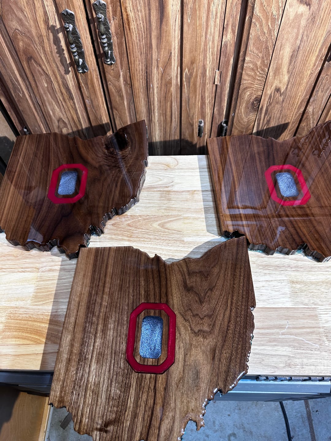 Customer photo review of 14.0x12.4" State Of Ohio Acrylic Router Template