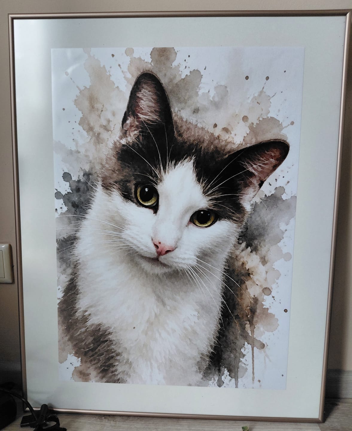 Customer photo review of Realistisch Aquarelportret - Gepersonaliseerde Poster