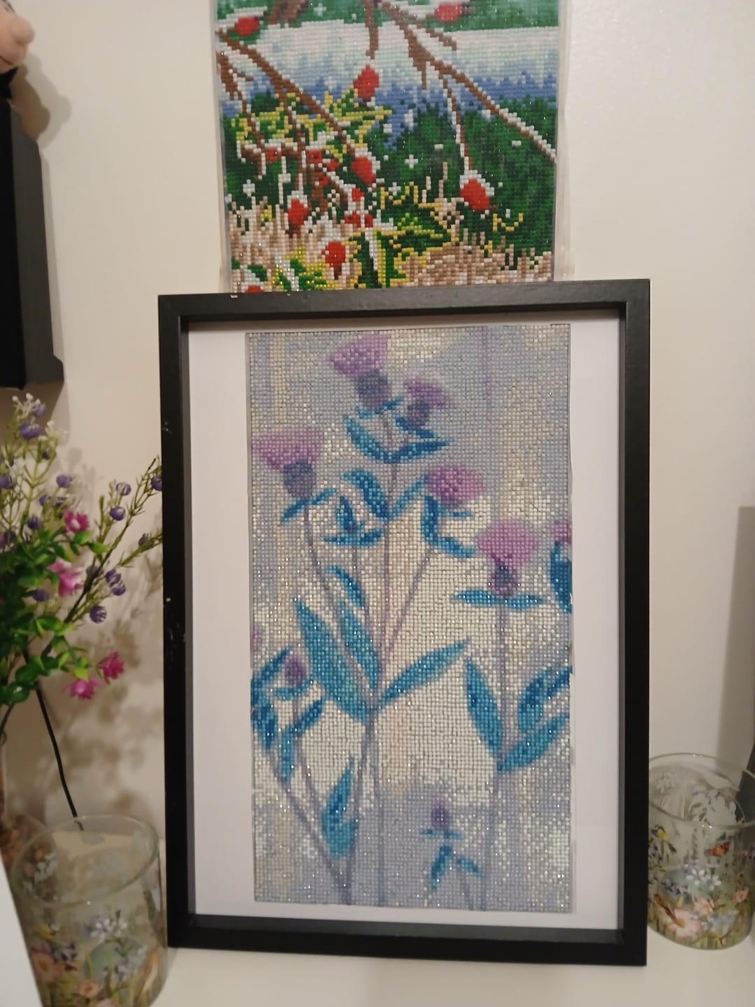 Customer photo review of Personalised Crystal Art Canvas Kit