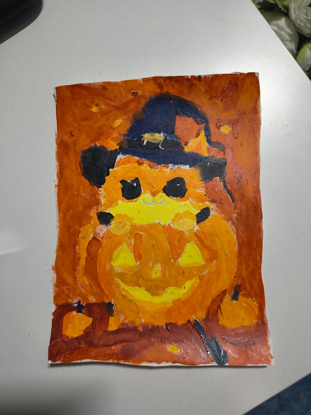 Customer photo review of 6 Mini Paintings - Spooky Halloween Set