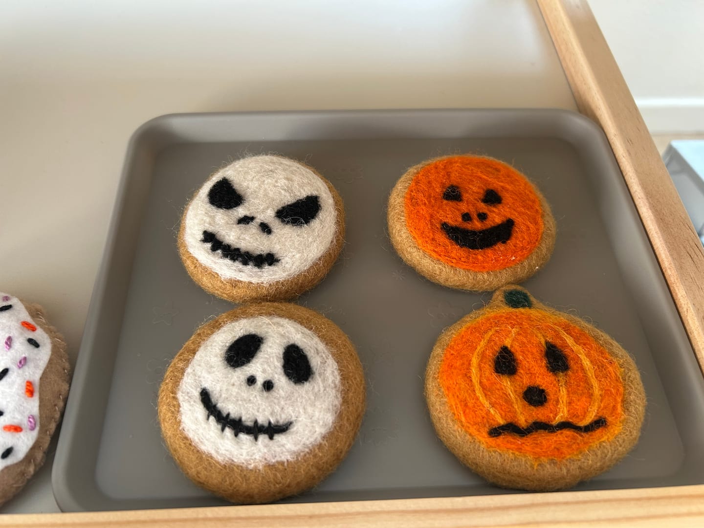 Customer photo review of Felt Orange Jack O' Lantern Cookie