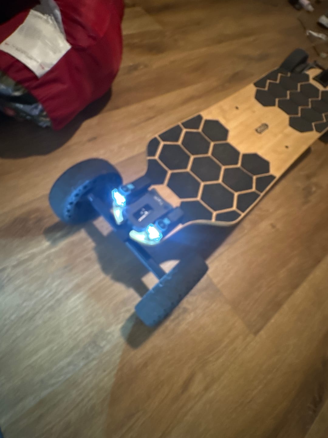 Customer photo review of Shredlights SL-300+ Headlights & SL-R1+ Brake Lights Skateboard Bundle