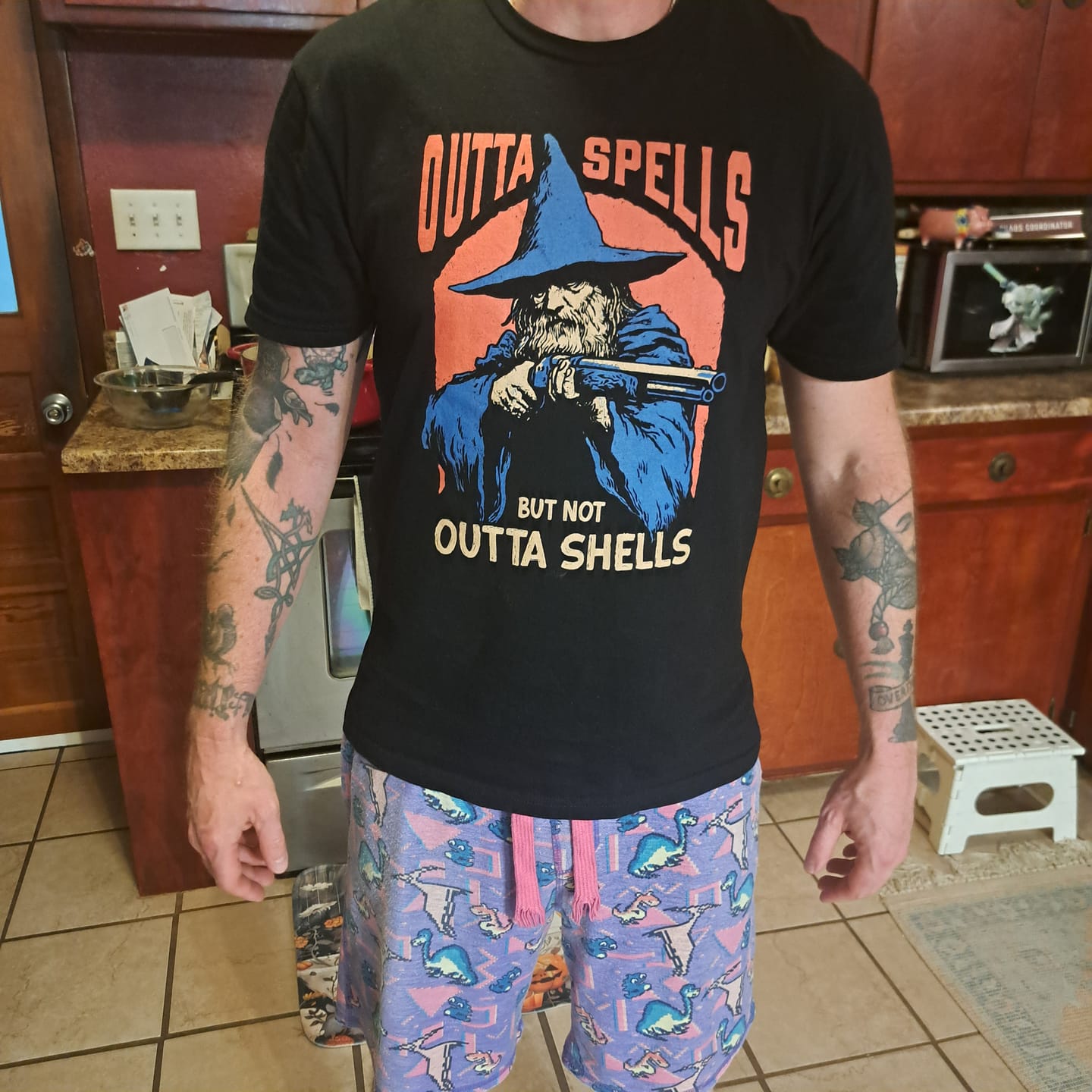 Customer photo review of Outta Spells T-Shirt