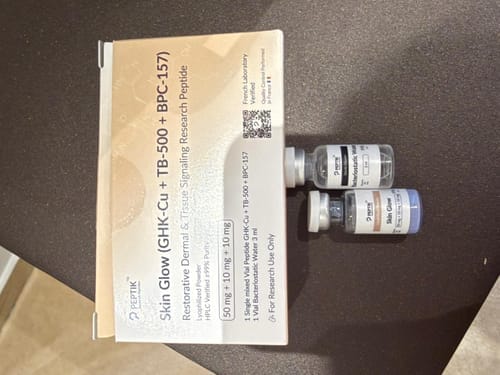 Customer photo review of Skin GLOW 70 mg GHK-Cu + TB-500 + BPC-157