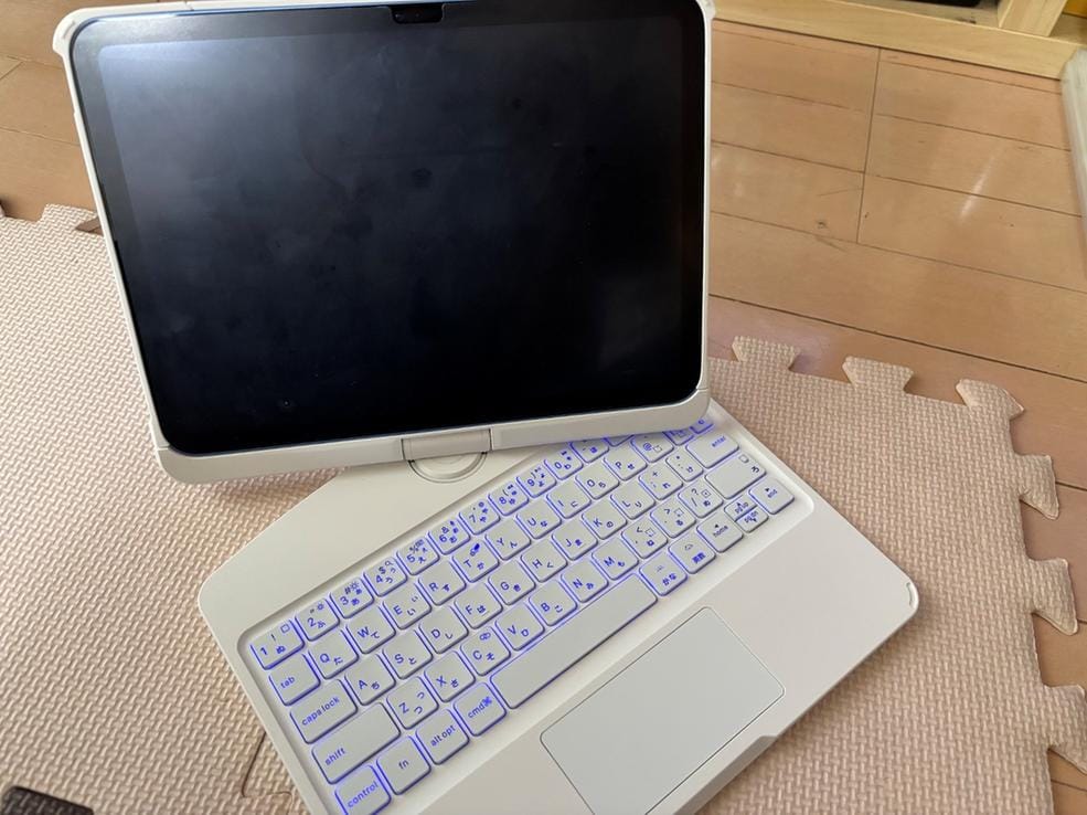 Customer photo review of Y2K Style Rotating iPad Keyboard Case