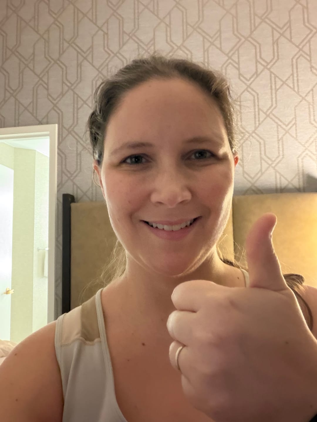 Customer photo review of AlignMe Zipper Posture Sports Bra For Women