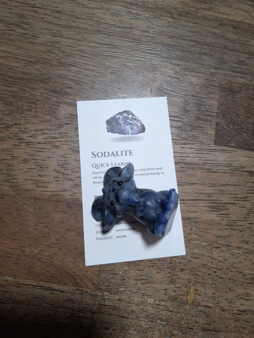 Customer photo review of Natural Crystal Sitting Goat Carving