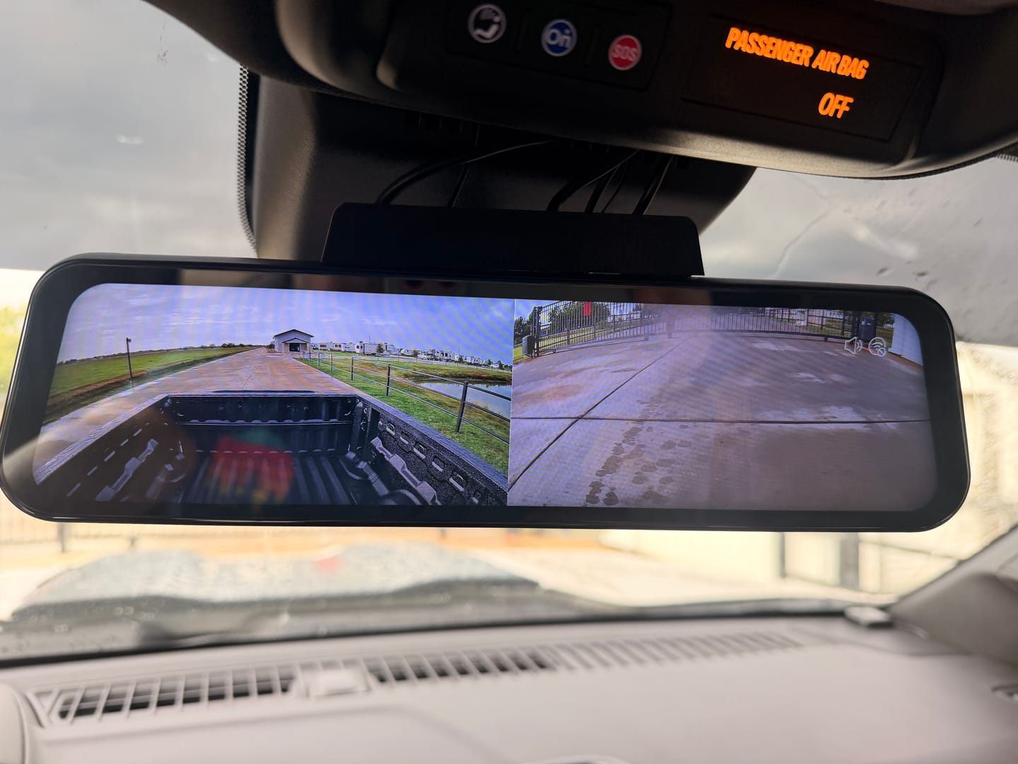 Customer photo review of WOLFBOX G900TriPro Bumper Version 3 Channel Rearview Mirror