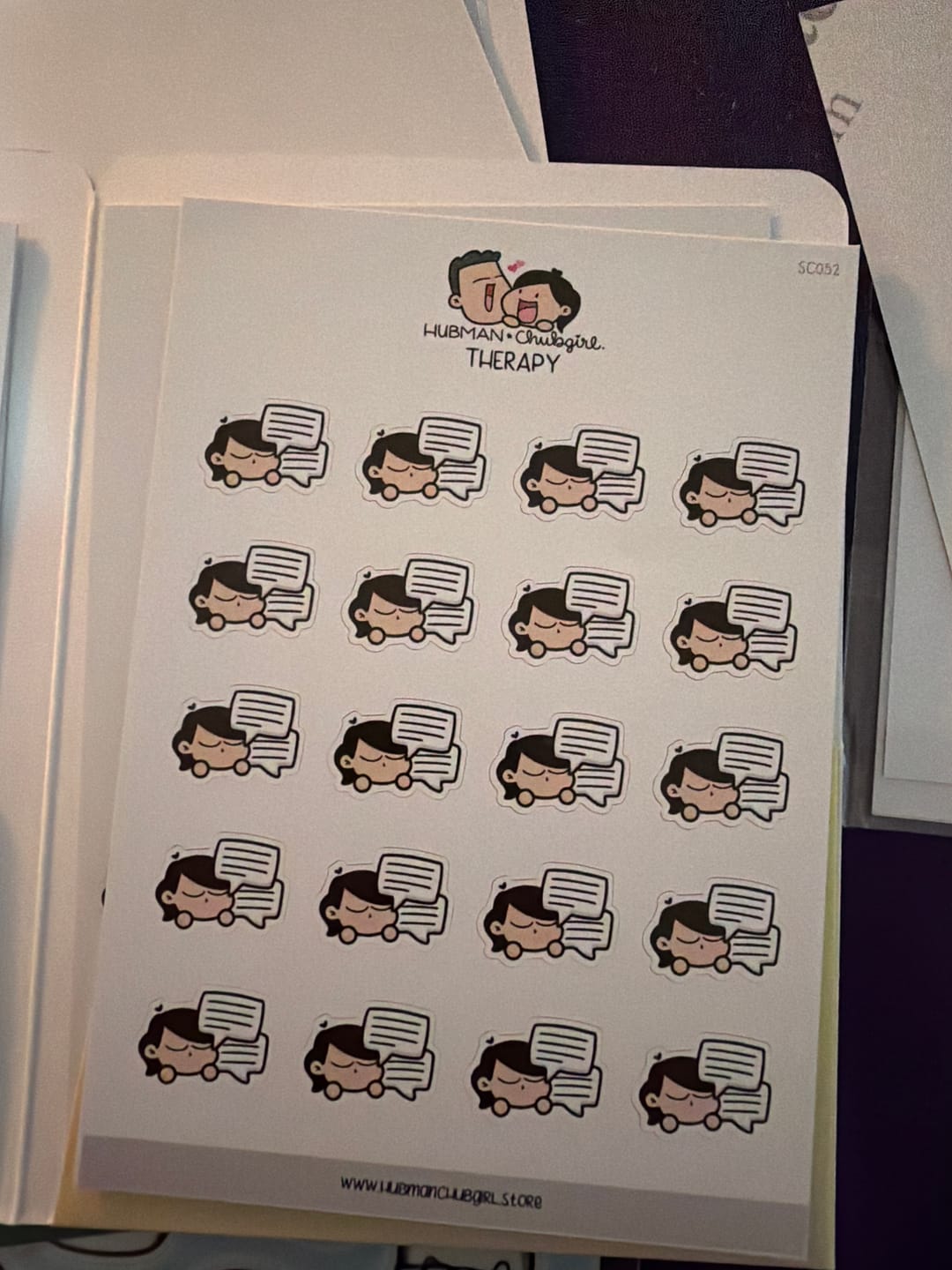 Customer photo review of Therapy Planner Stickers