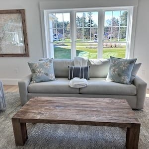 Customer photo review of Sculptural Solid Wood Console — Modern Art Entry Table