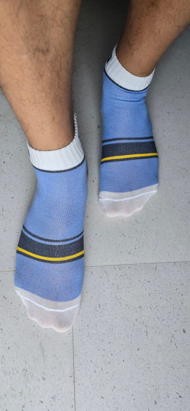 Customer photo review of Strip Unisex Edition Socks -BLUE