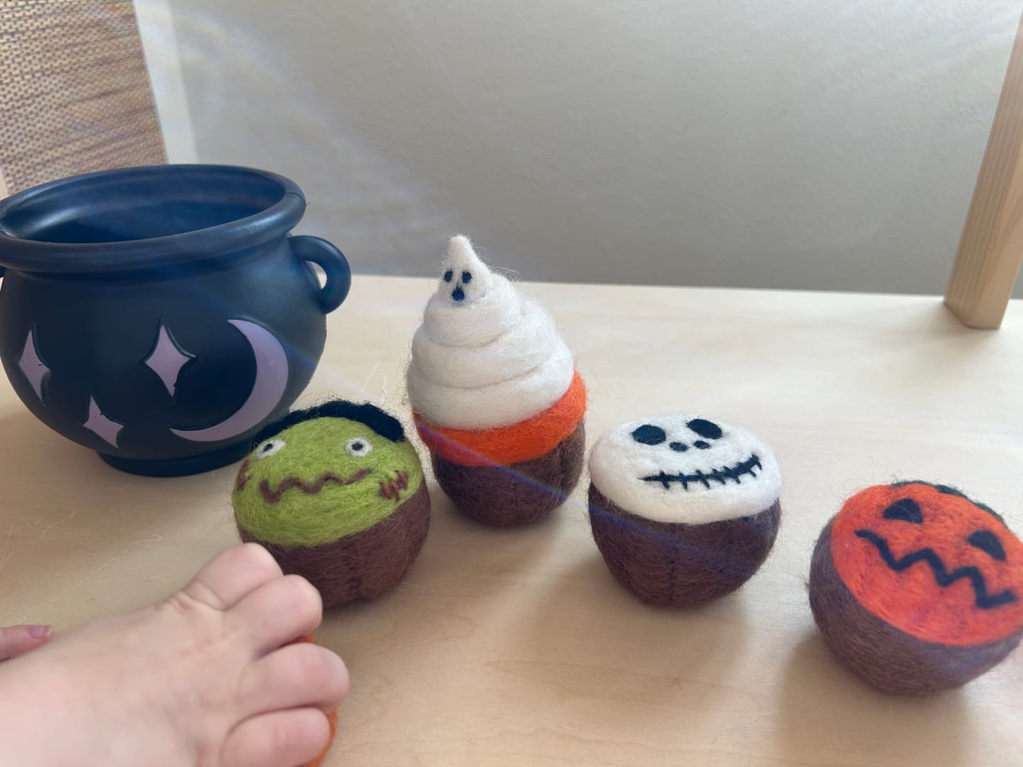 Customer photo review of Felt Cupcake - Green Monster