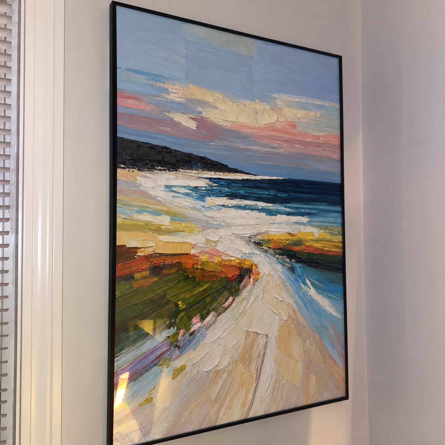 Customer photo review of Colorful Ocean And Sky Abstract Textured Wall Art #OS150