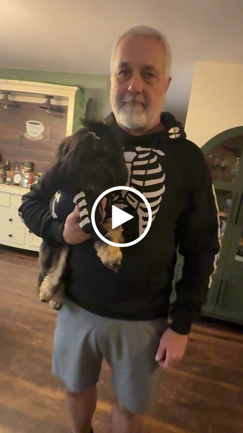 Customer video review of Halloween Human Hoodie - Reflective Skeleton