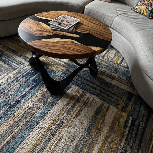 Customer photo review of Coffee Table 35" or 41" Round for Living Room & Lounge Spaces - 118 Fonia