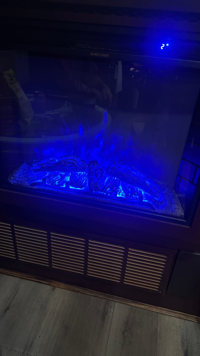 Customer photo review of 26" 1500W Electric Fireplace Insert, Recessed Electric Fireplace Heater with Adjustable Flame Effect