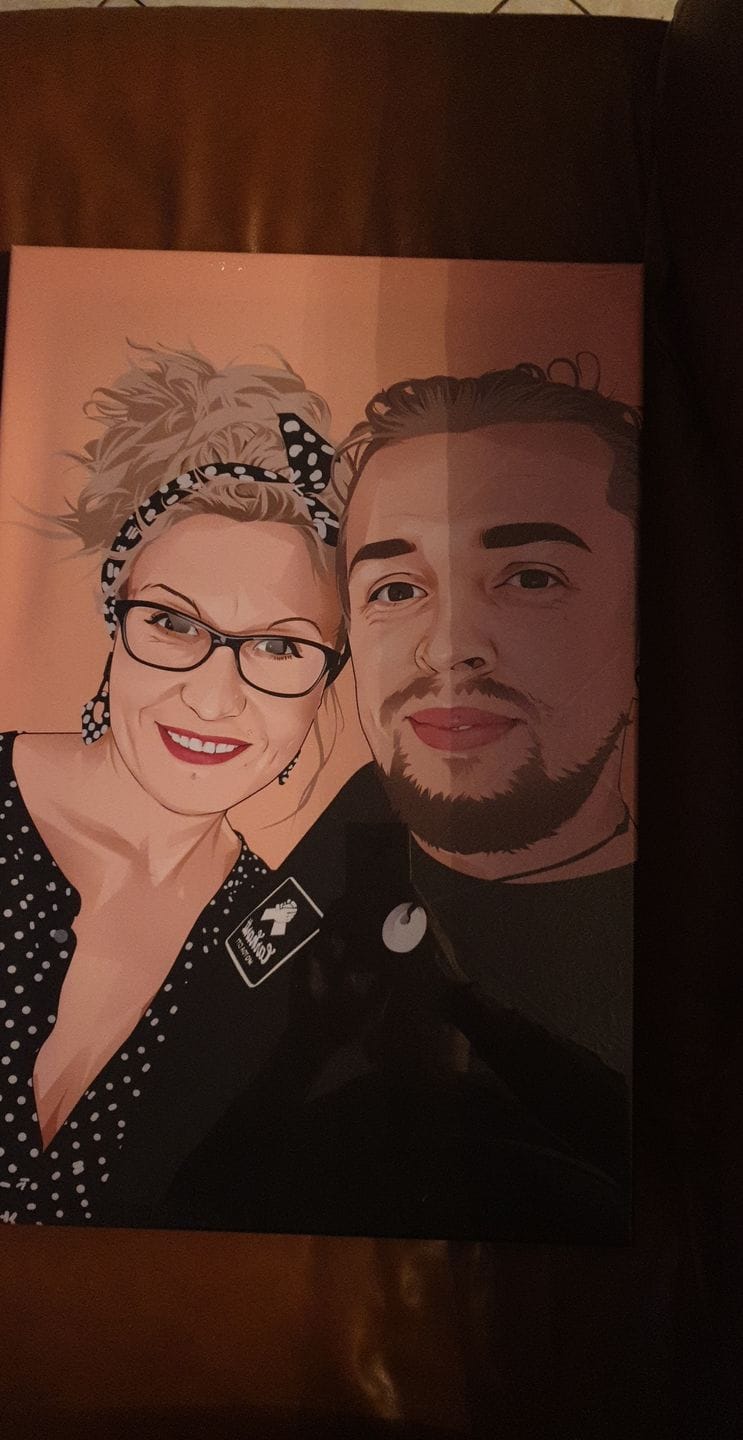 Customer photo review of Portrait Pop-Art (Sur Toile)