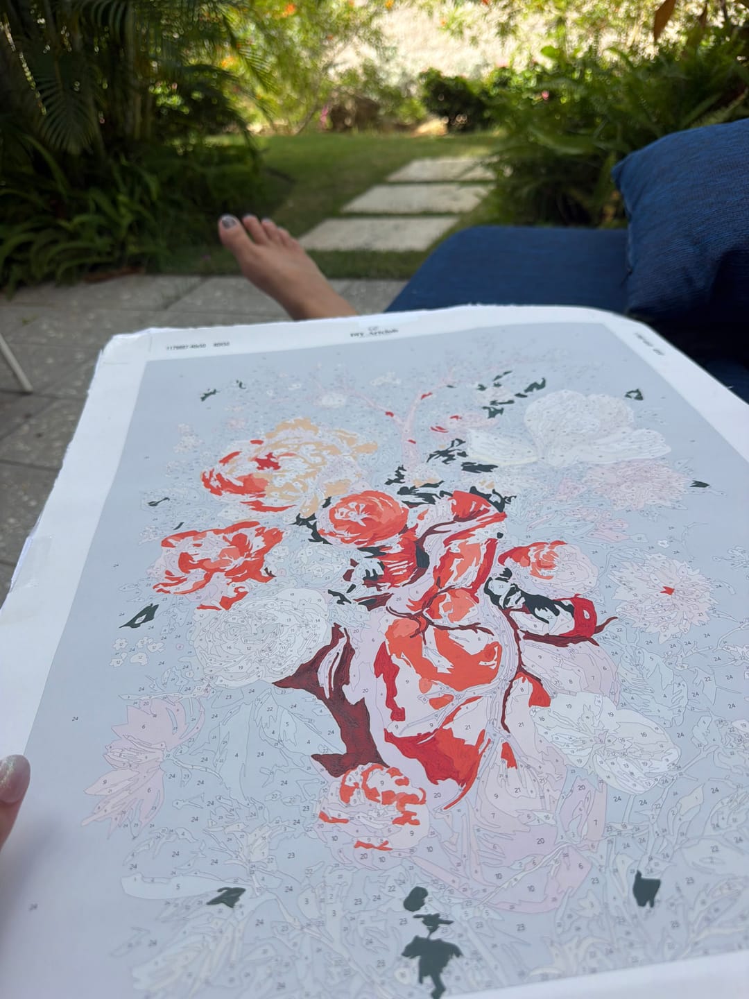 Customer photo review of The Floral Heart | Paint by Number