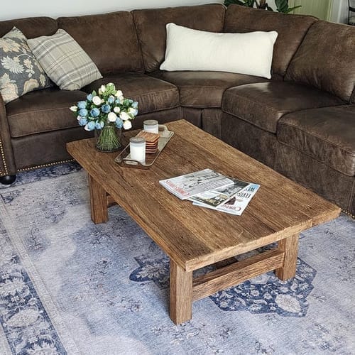 Customer photo review of Sculptural Solid Wood Console — Modern Art Entry Table