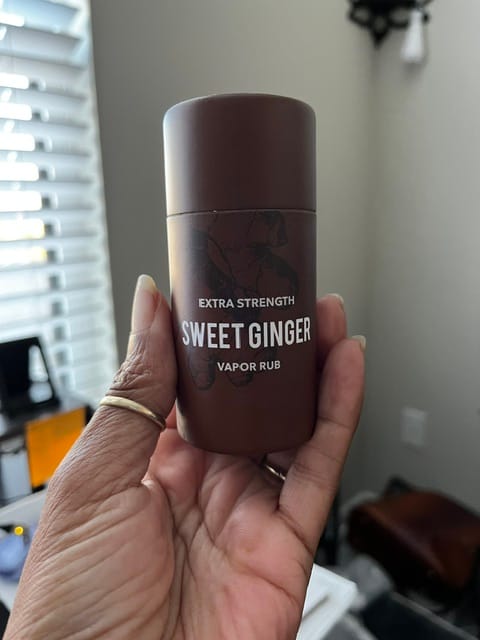 Customer photo review of Extra Strength Sweet Ginger Vapor Rub Stick
