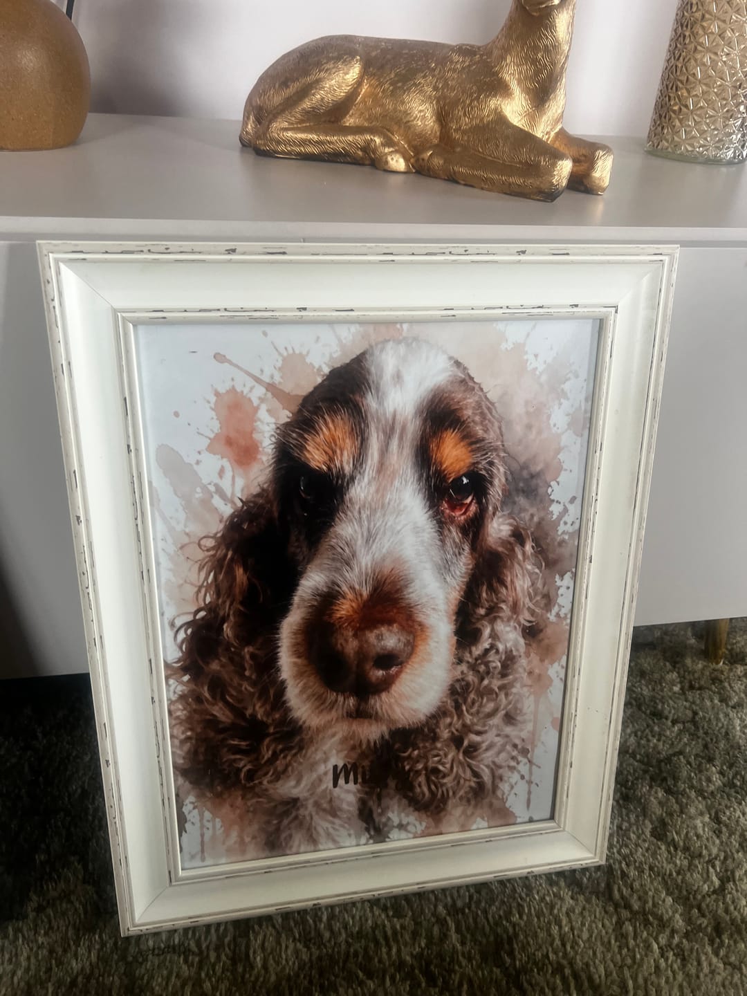 Customer photo review of Personalised Poster - Watercolour Realistic Portrait