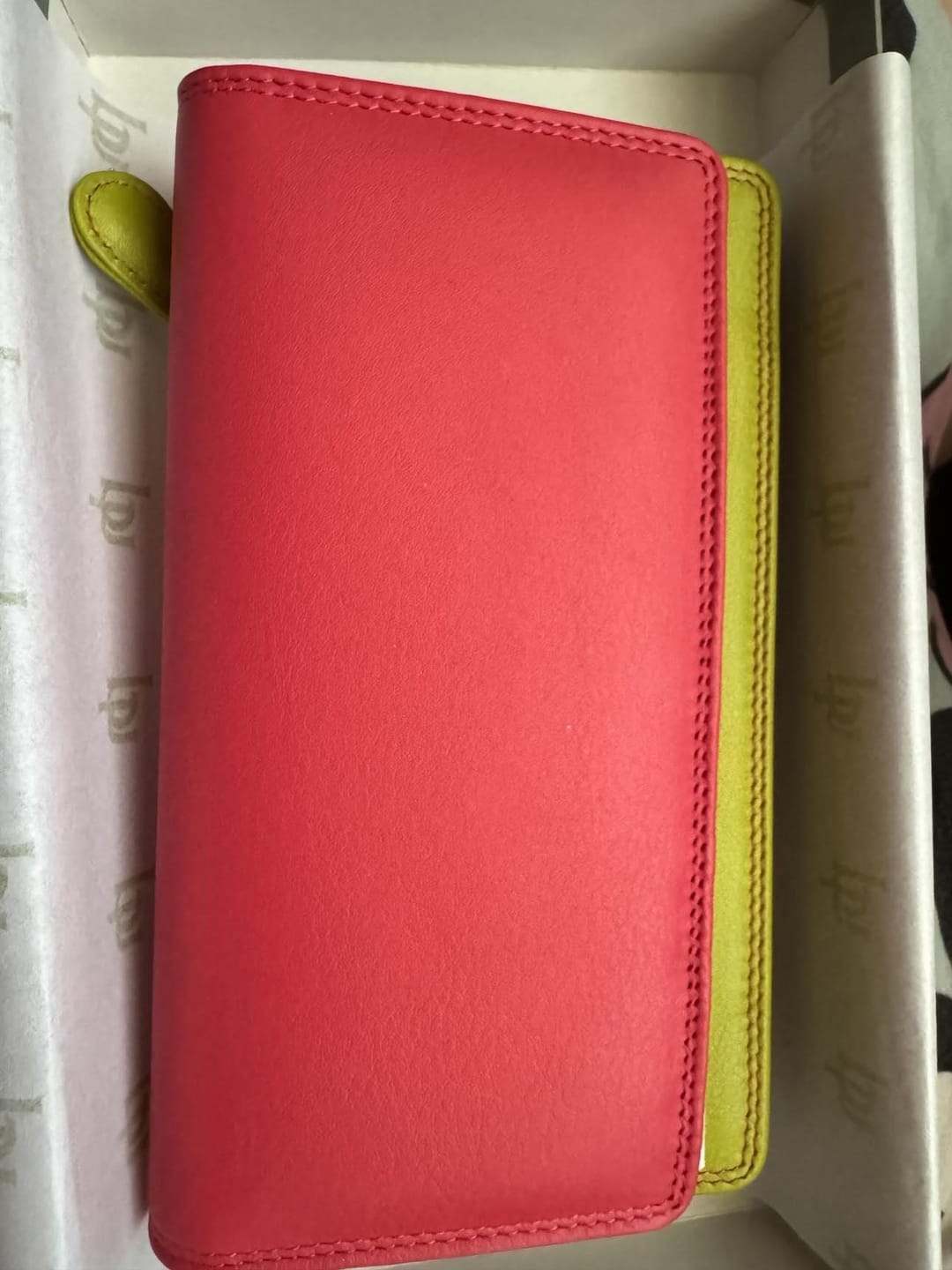 Customer photo review of Soft Leather Clutch Purse - Lily London