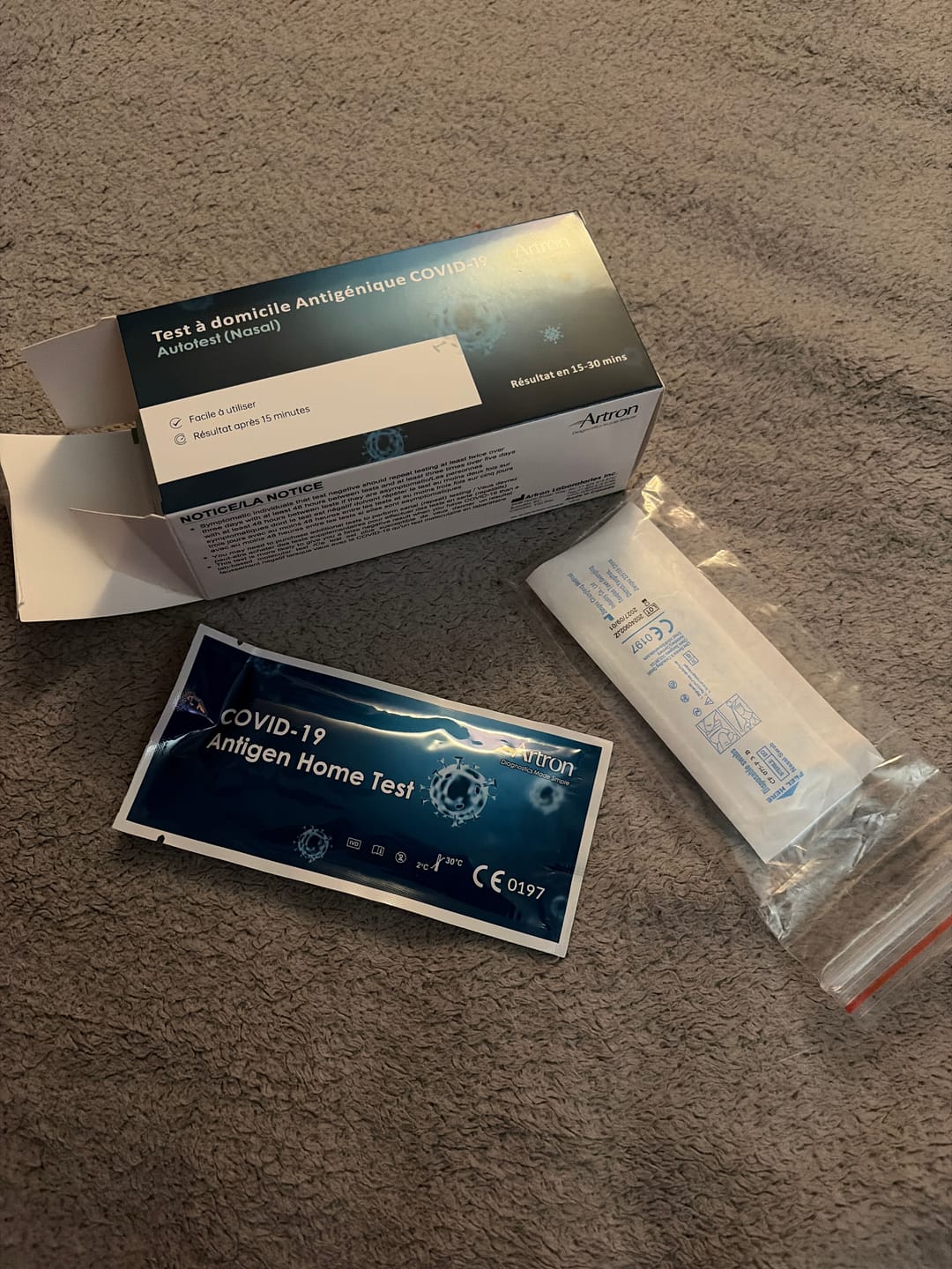 Customer photo review of Artron Rapid COVID-19 Antigen Test Made in Canada