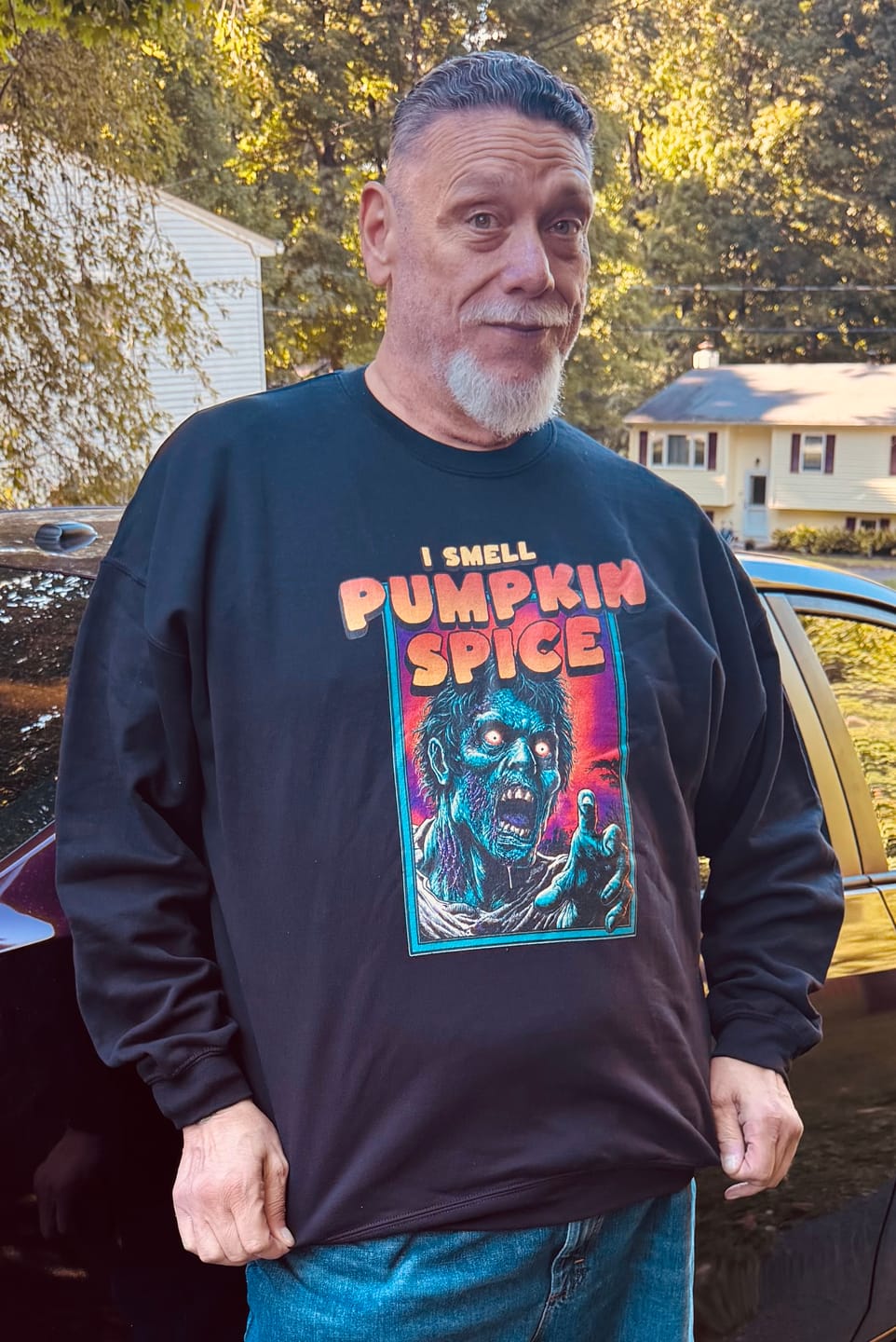 Customer photo review of I Smell Pumpkin Spice Sweatshirt