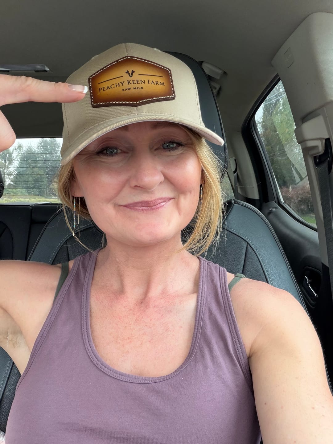 Customer photo review of Premium Custom Leather Patch Hats (Wholesale)