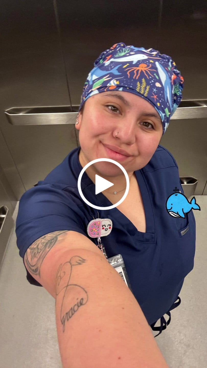 Customer video review of CloudCaps Scrub Cap | Sea Life