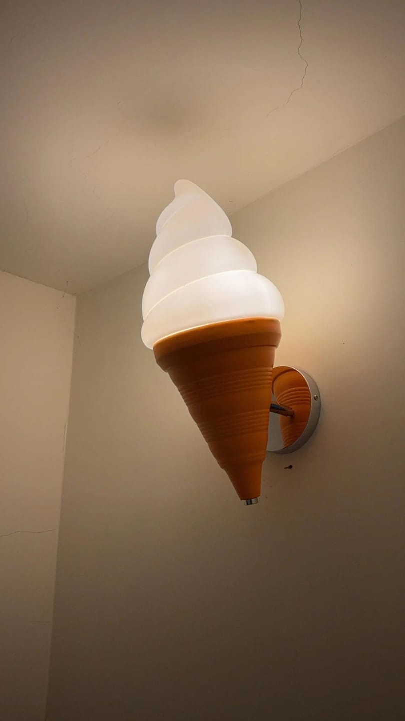 Customer photo review of Iron Wall Light, White Acrylic Shade, Wall Sconce, 43 cm