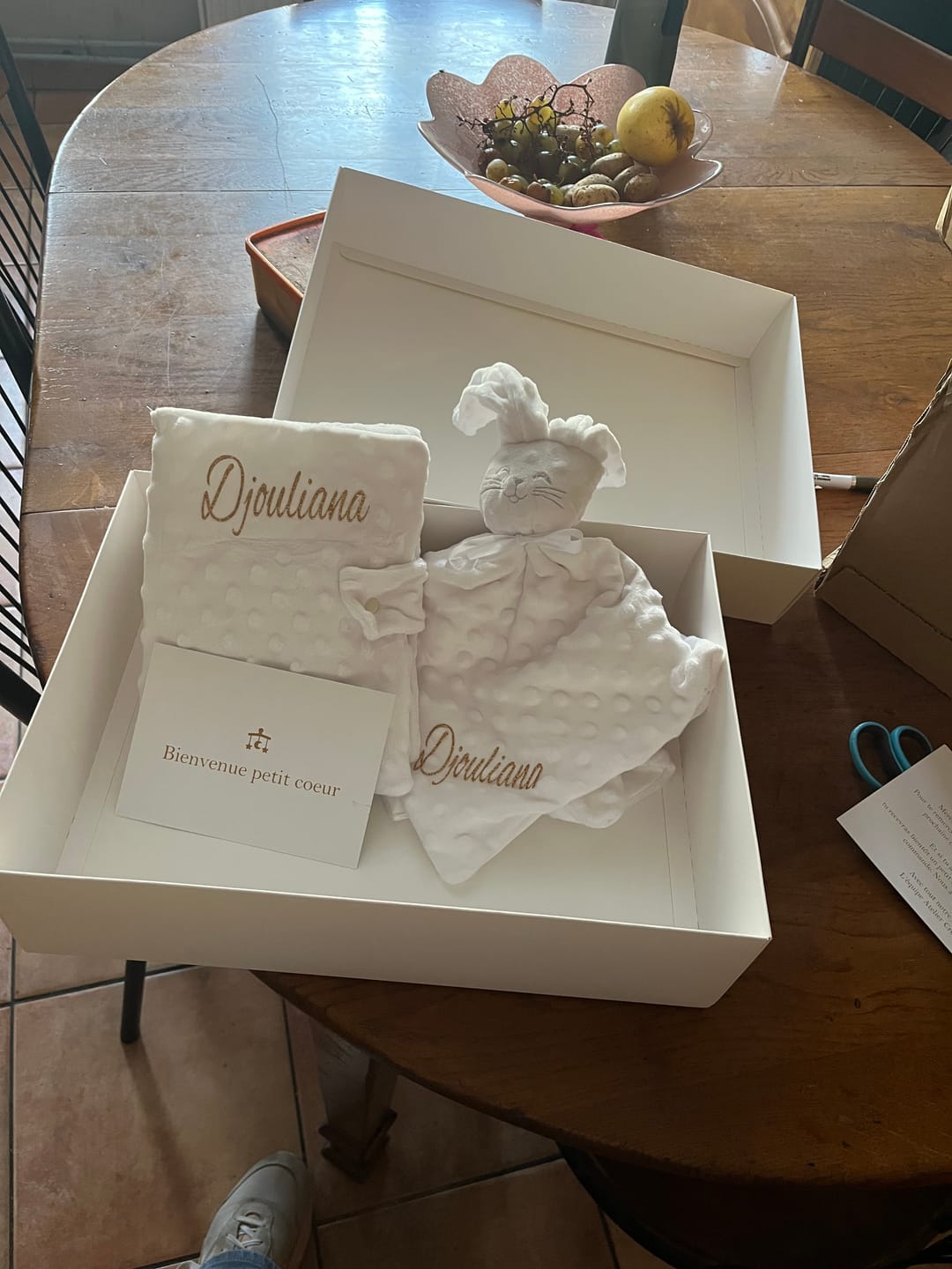 Customer photo review of Protège carnet de santé Minky blanc