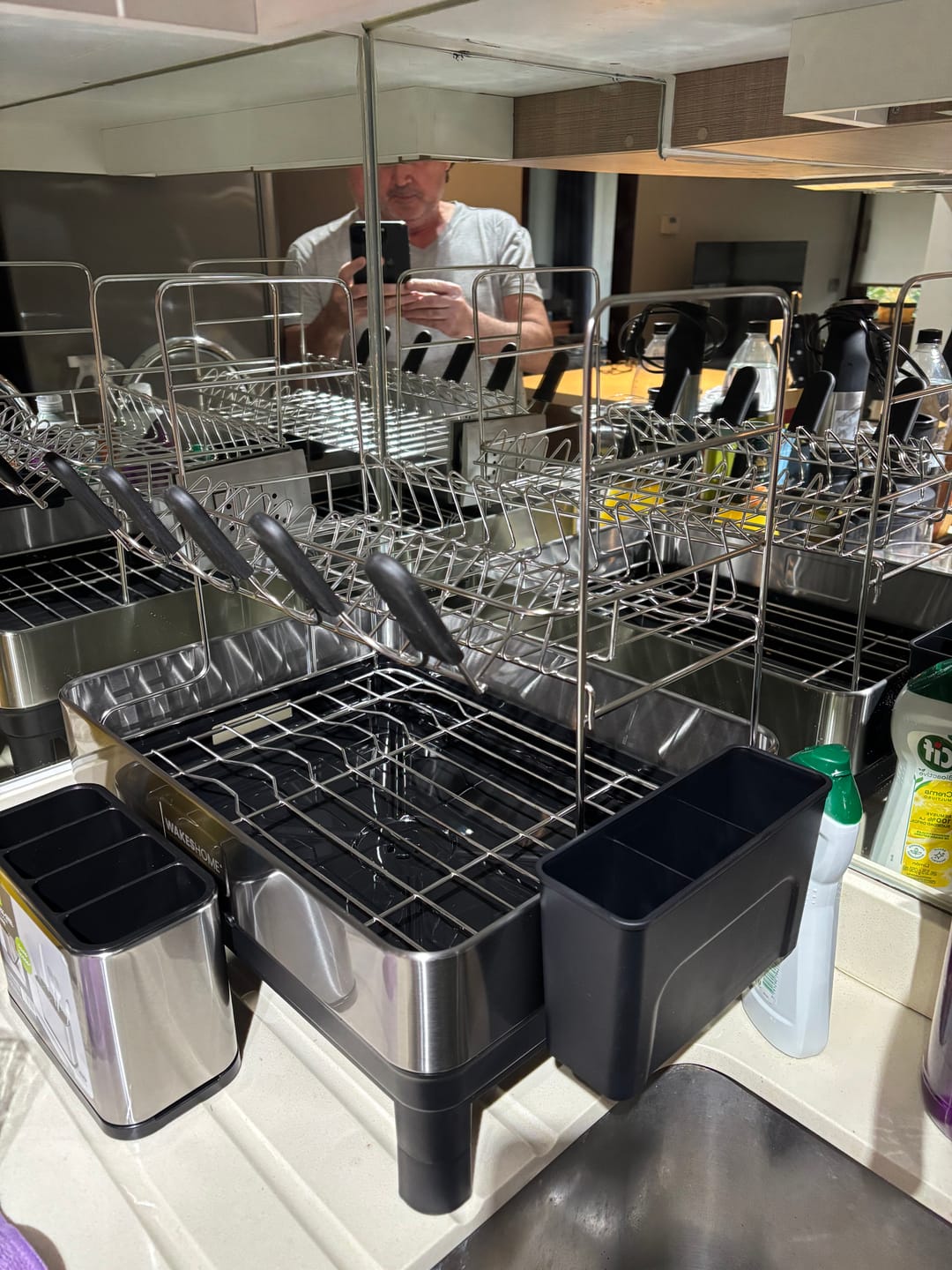 Customer photo review of Escurridor De Platos Inoxidable De 2 Niveles Organizador De Cocina