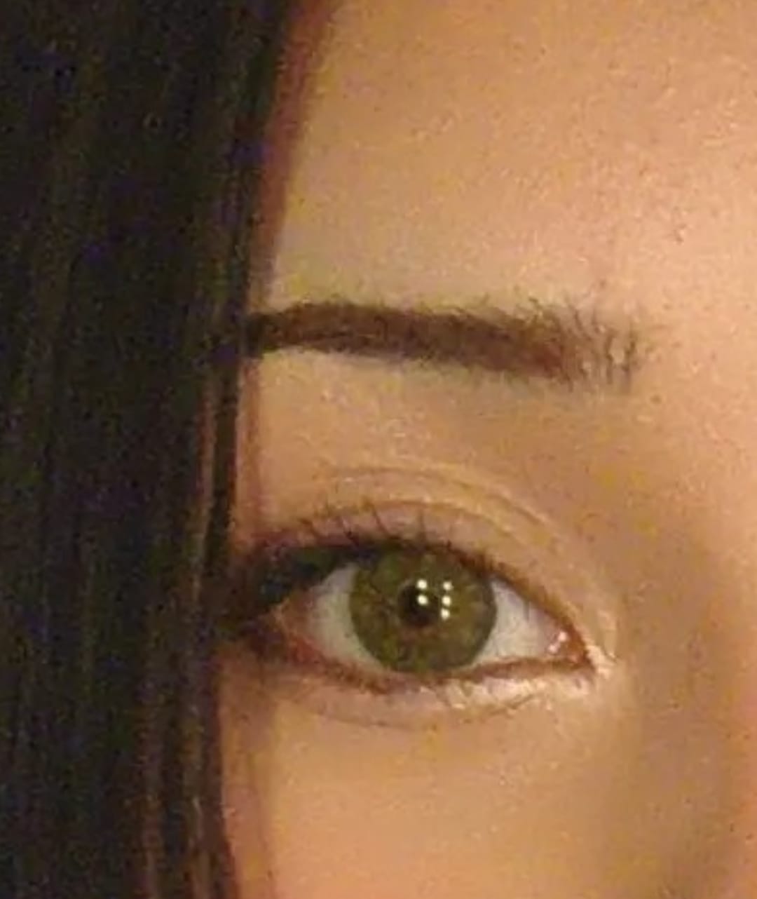 Customer photo review of Cyrene Matcha Green Colored Contact Lenses