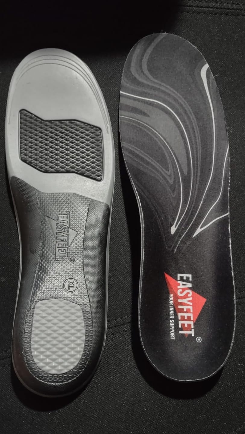 Customer photo review of EASYFEET Black Onyx - Premium Firm Arch Support Insoles for Daily Wear (High Arch)
